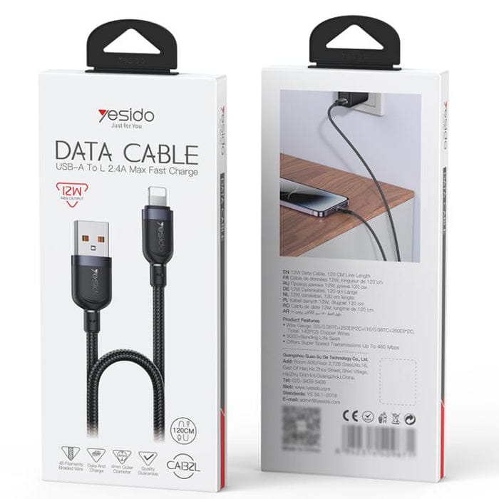 Yesido CA132L USB-A to Lightning Data Cable