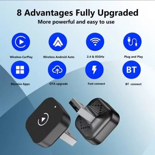 2-in-1 Wireless CarPlay & Android Auto Adapter