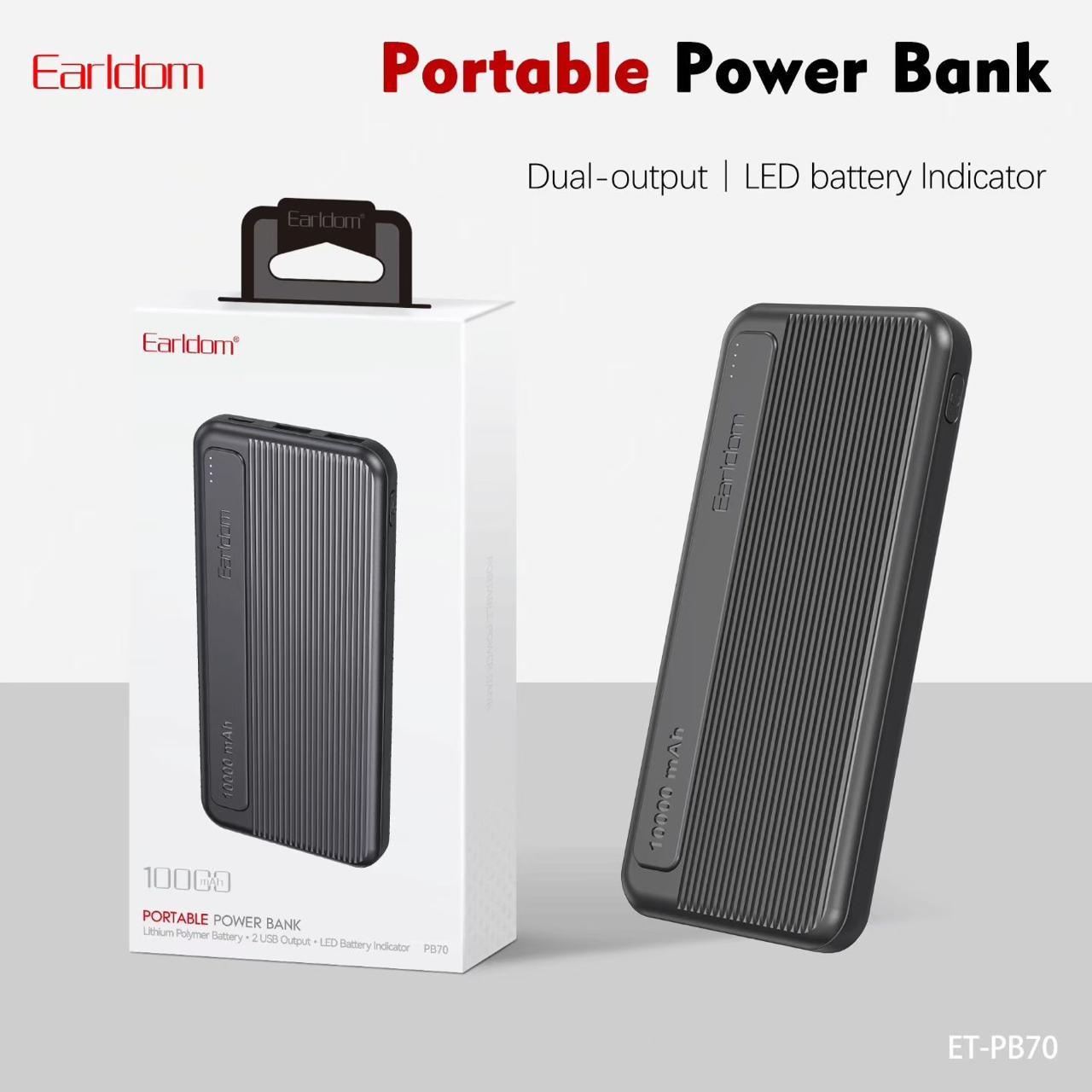 Earldom ET-PB70 10000mAh Portable Power Bank