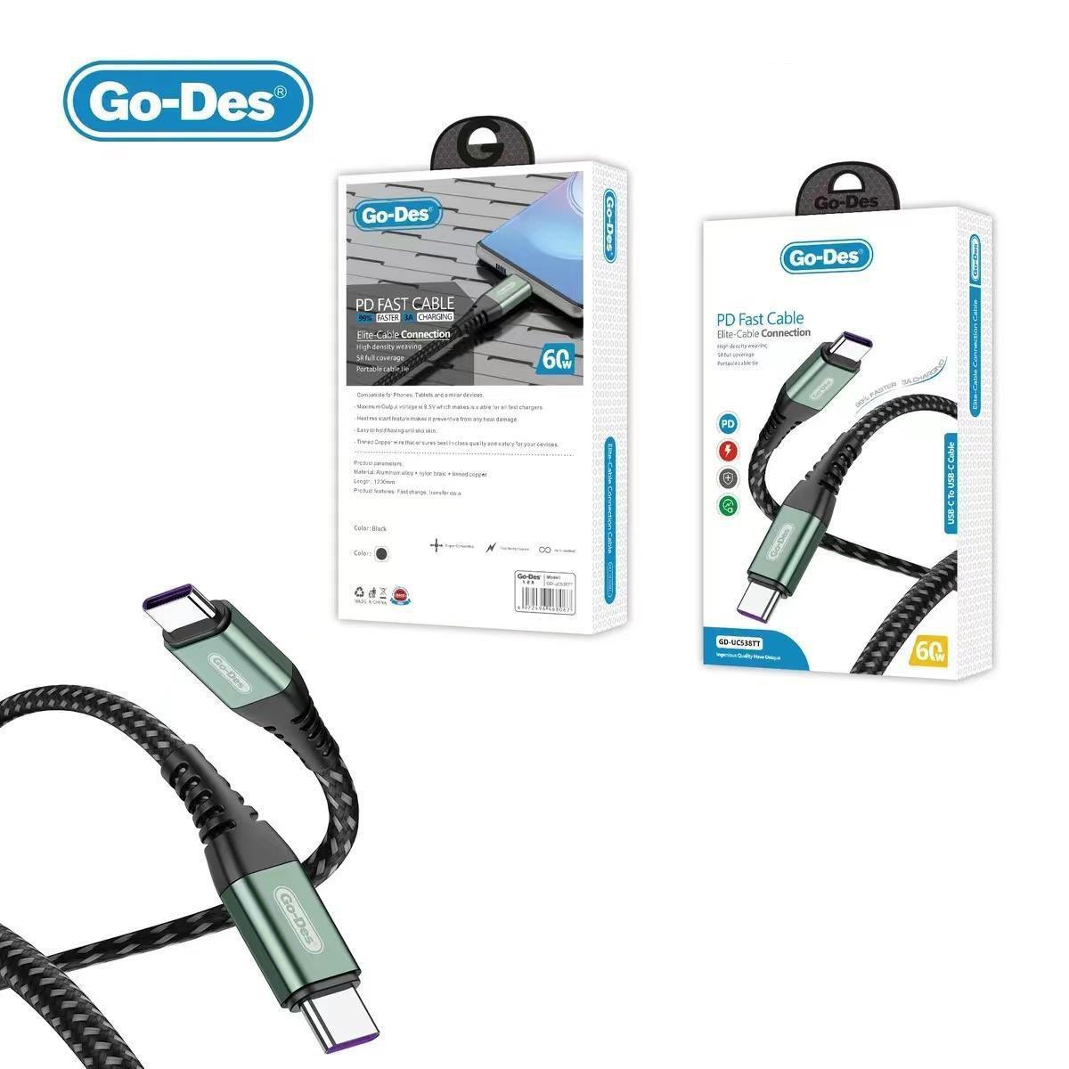 GO-DES PD FAST CABLE TYPE-C TO TYPE-C CABLE (1M)