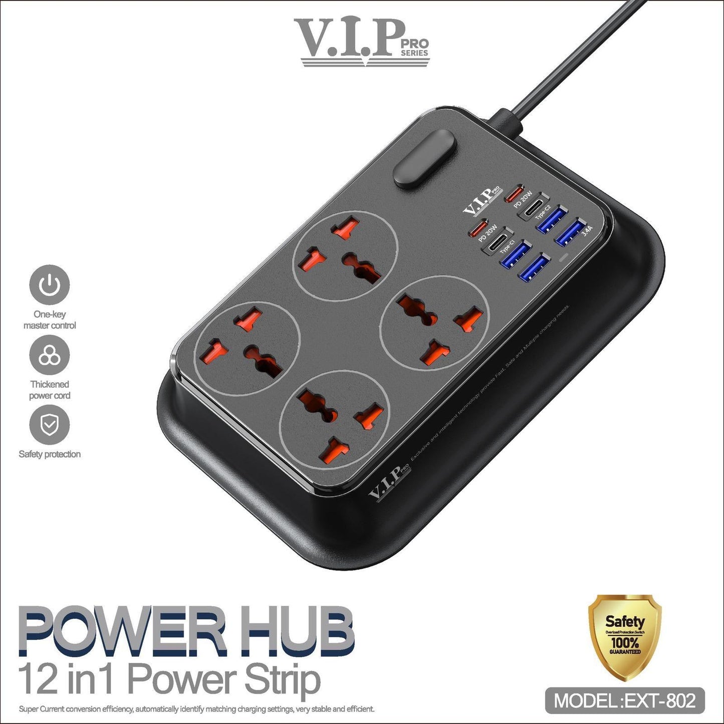 VIP Power Hub – 12-in-1 Power Strip Extension