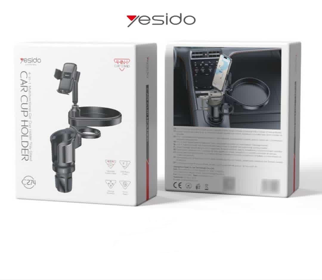 Yesido C274 720 Rotating Phone Mount 4 in 1 Multifunctional Car Cup Phone Holder