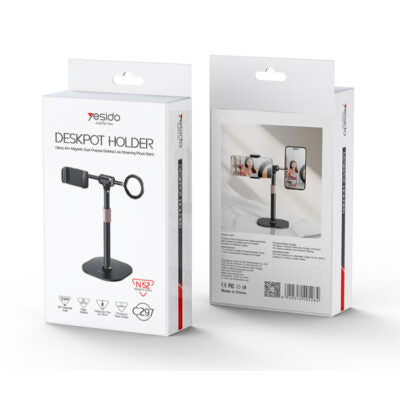 Yesido C297 360 Axis of Rotation 30-46CM Free Lifting Dual-purpose Desktop Live Broadcast Phone Holder