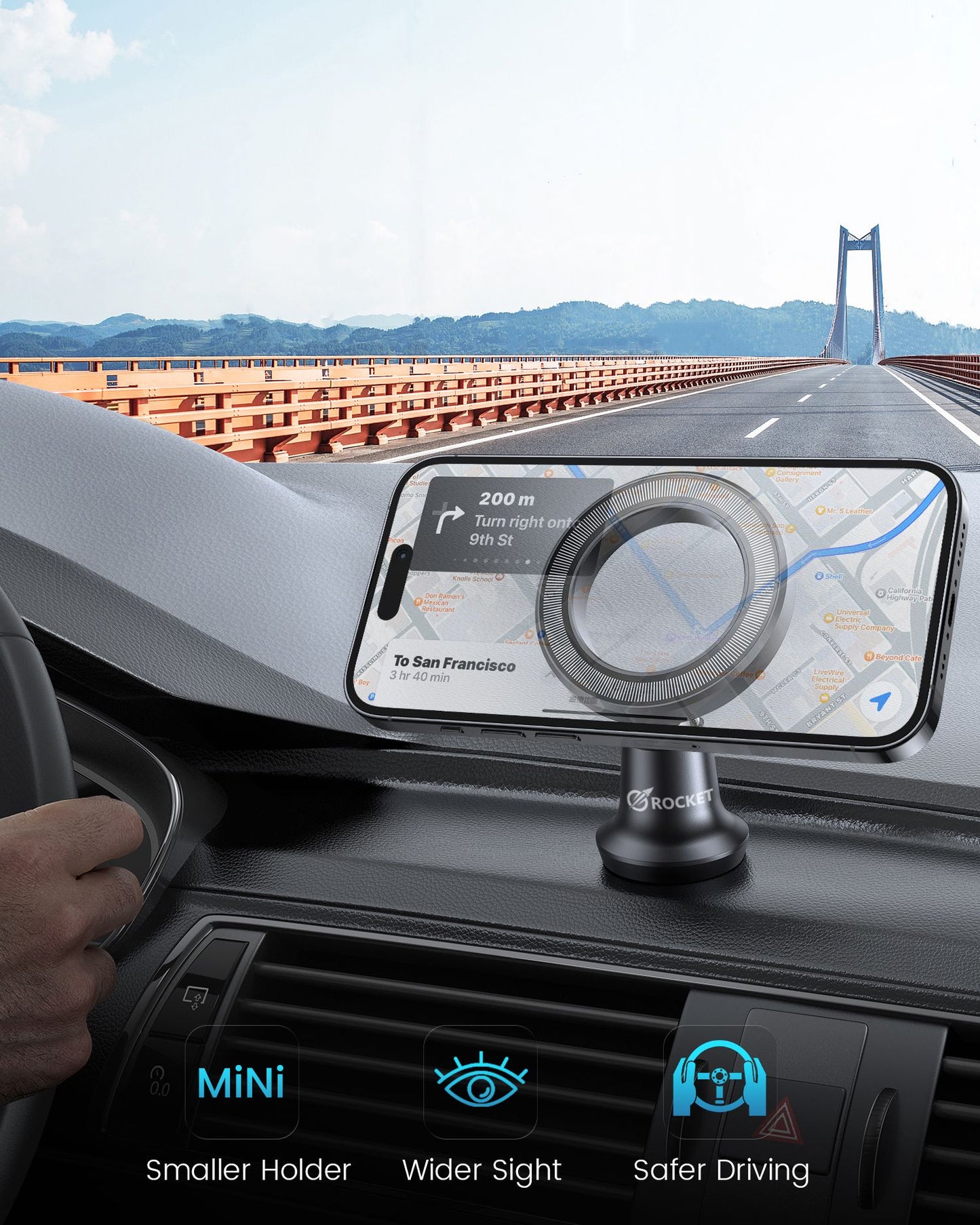 ROCKET Magnetic Car Phone Holder C15