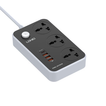 LDNIO 3 Power Socket & 3.0 USB with 20W (SC3412)