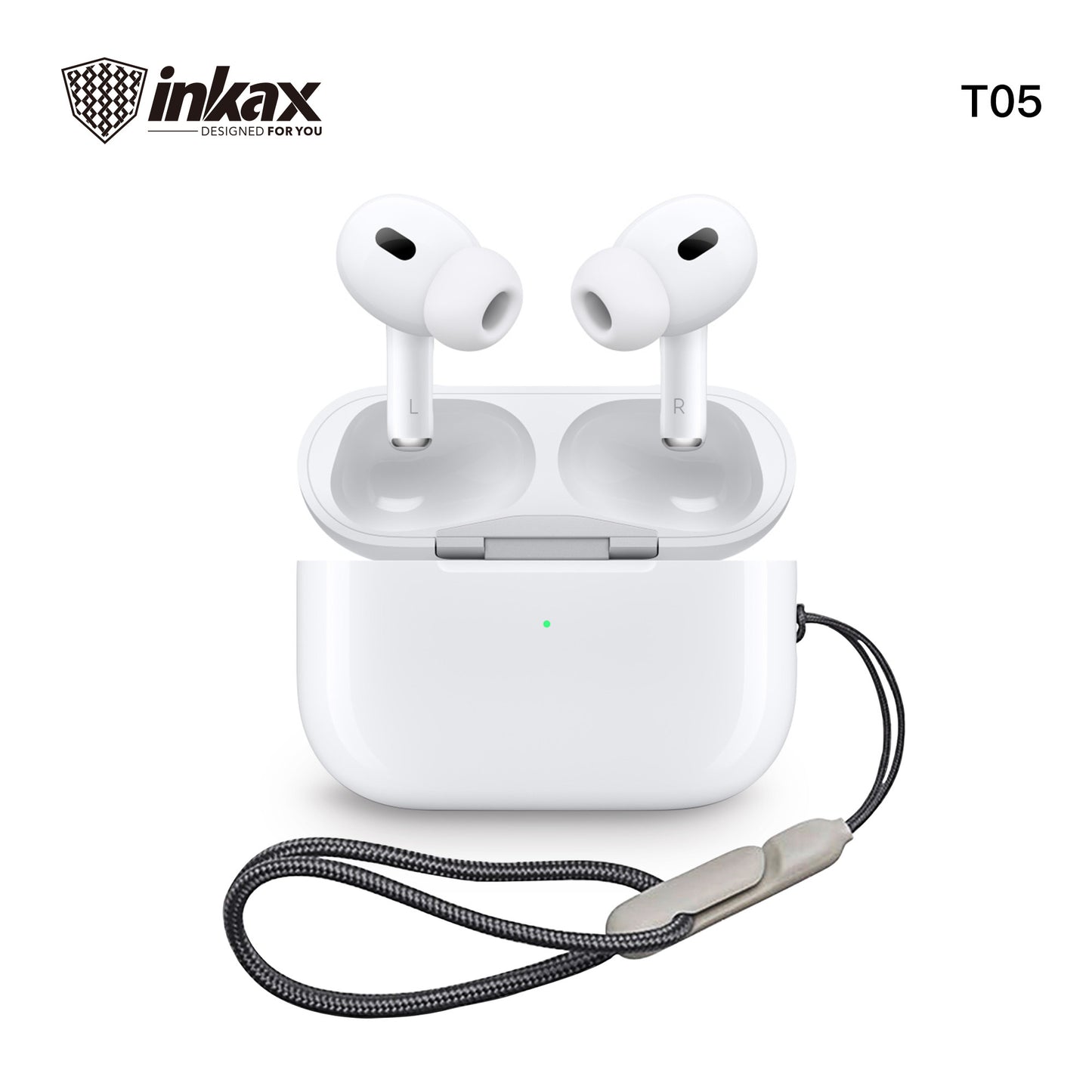 TWS TW05 WIRELESS EARPHONES – 300MAH BATTERY CASE, ROPING ARRANGEMENT