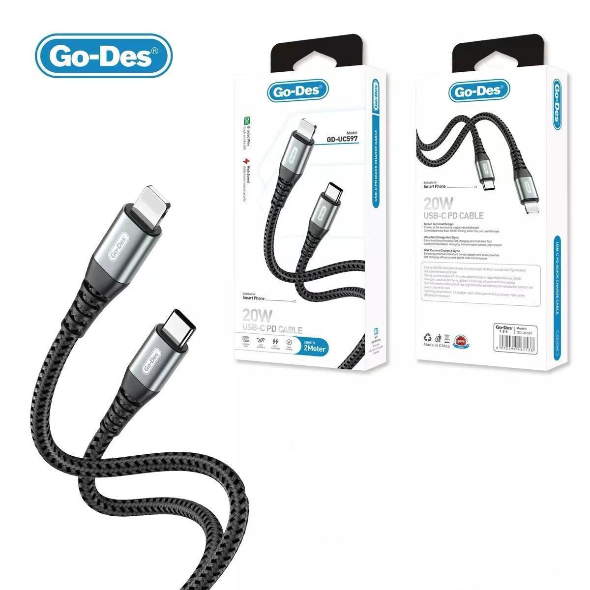 GO-DES 20W USB-C PD CABLE (2M)