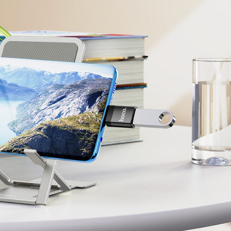 محول USB 3.0 Type-C OTG من Hoco UA17 – أسود