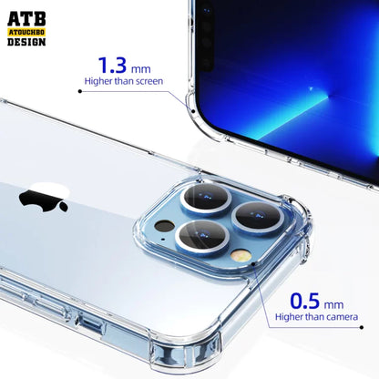 جراب شفاف مضاد للانفجار من ATB لهاتف iPhone 15 Pro Max مقاس 6.7 بوصة