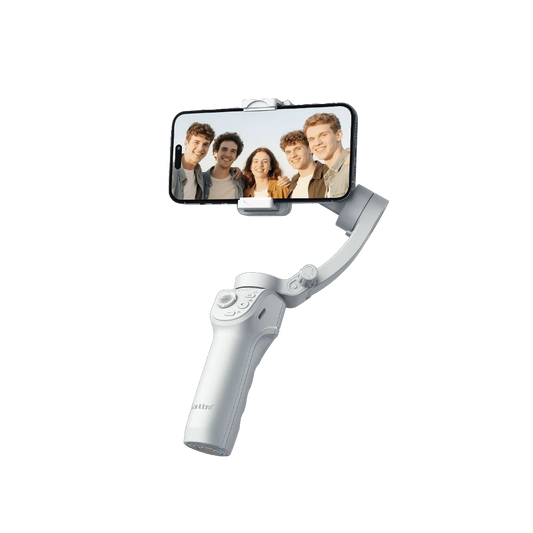 Earldom 3-Axis Phone Gimbal Stabilizer – Fill Light, Built-in Tripod, All-Day Battery, Low-Latency Bluetooth