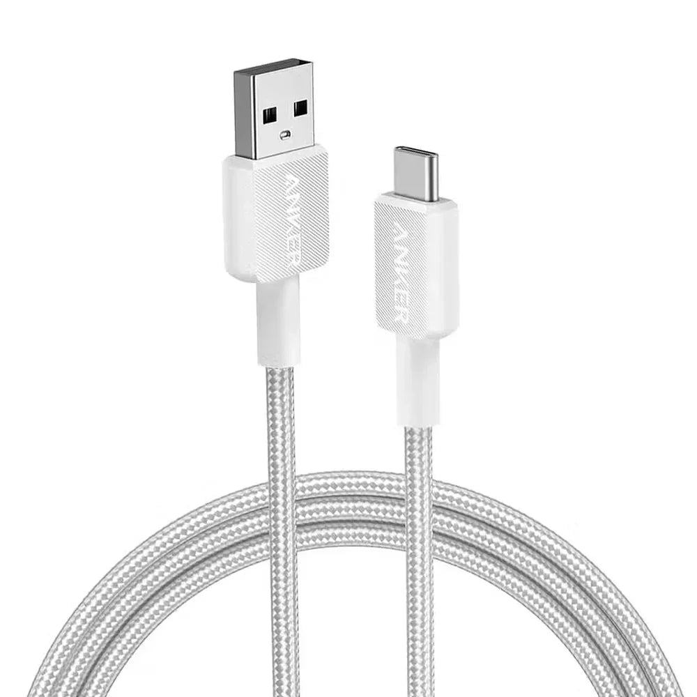ANKER 322 USB-A TO USB-C CABLE BRAIDED (0.9M/3FT) – WHITE