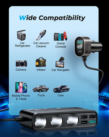 Multi Port Joyroom JR-CL06 Car Cigarette Lighter Adapter