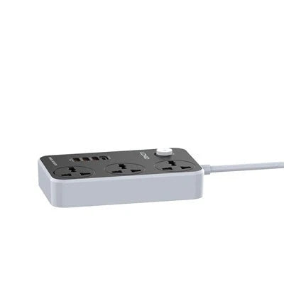 LDNIO SC3412 2500W Defender Series Power Strip – 20W USB-C PD + 3×QC3.0 (4 USB Ports + 3 AC Sockets)