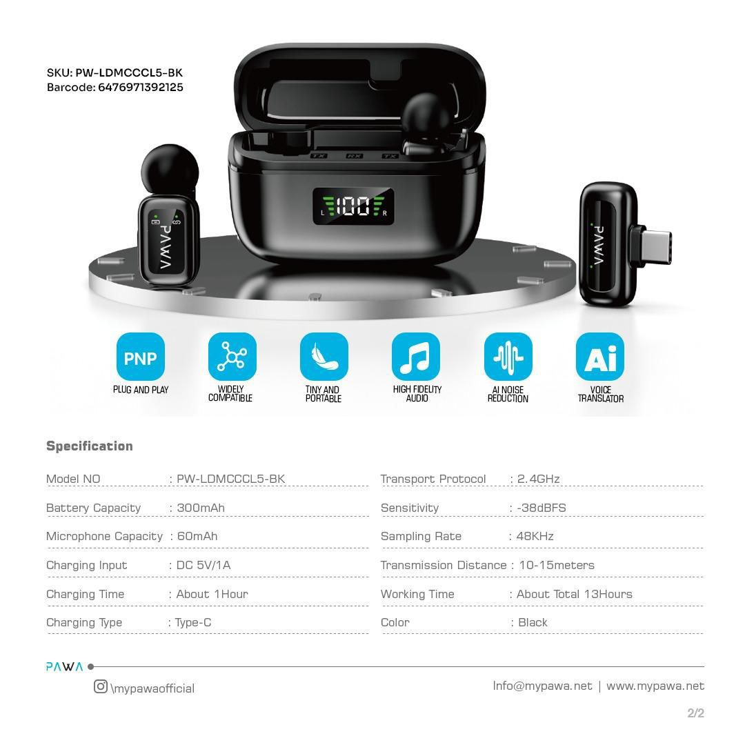 PAWA MIKE M6 MICROPHONE WITH AI VOICE MODULATION
