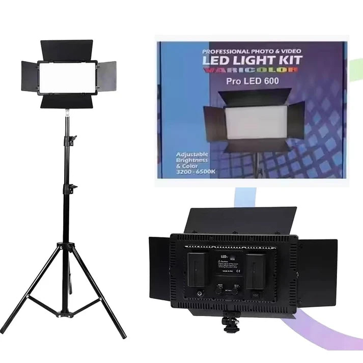 LED 600 Rechargeable Studio Light – 40W Adjustable Makeup & Video Shooting Light