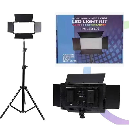 LED 600 Rechargeable Studio Light – 40W Adjustable Makeup & Video Shooting Light
