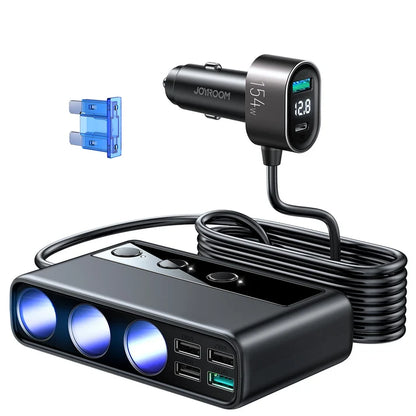 Multi Port Joyroom JR-CL06 Car Cigarette Lighter Adapter