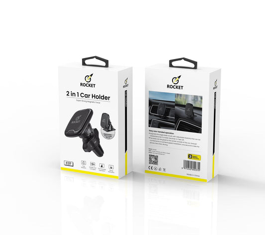 ROCKET 2-in-1 Magnetic Car Holder