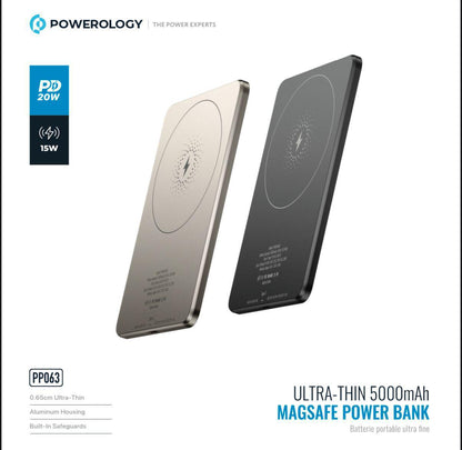 Powerology Ultra-Thin 5000mAh MagSafe Power Bank