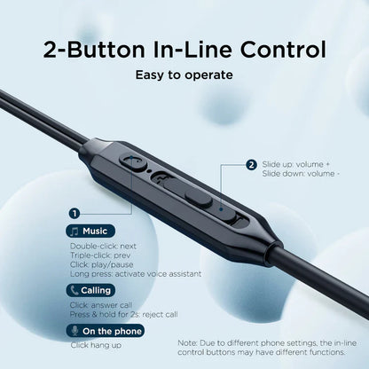 سماعات أذن سلكية معدنية من سلسلة TYPE-C JR-EC06 - أسود