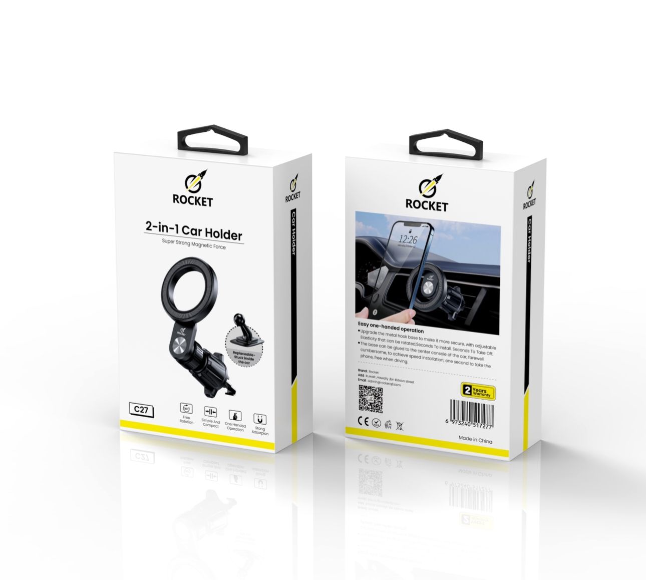 Rocket 2 in 1 Car Phone Holder