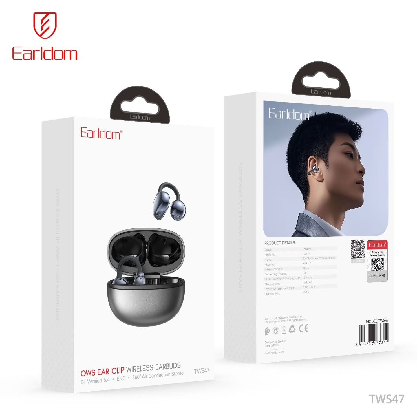 Earldom OWS Ear-Clip Wireless Earbuds