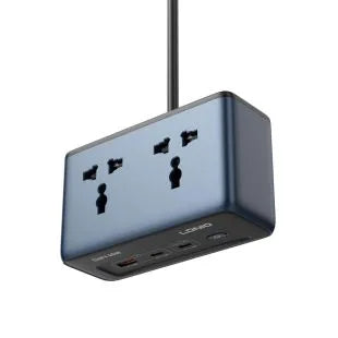 LDNIO Sc1 45W GaN Power Strip – 2 Outlets + 3 USB Ports