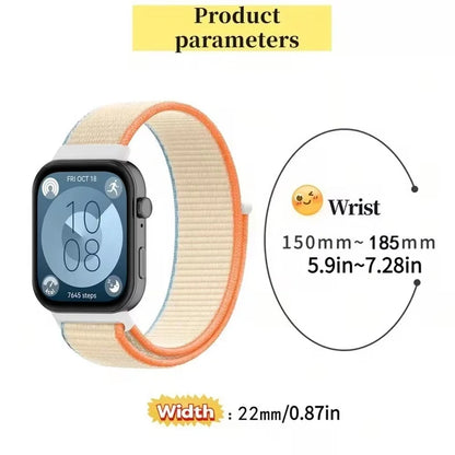 Huawei Watch Fit 3/4/4 Pro Nylon Loop Strap – Breathable Wristband