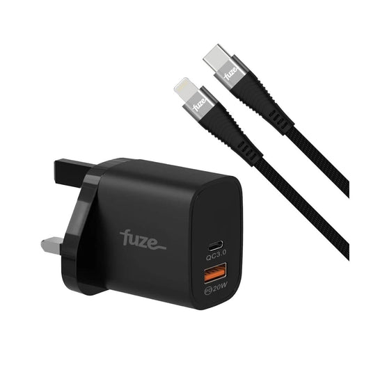 FUZE WALL CHARGER 20W WITH TYPE-C TO LIGHTNING CABLE