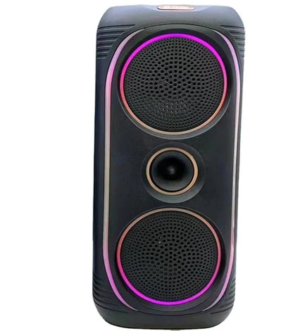 Shiou MS-2041BT Twin 8-Inch Portable Bluetooth Speaker – RGB Light, TWS, FM, USB, BT 5.3