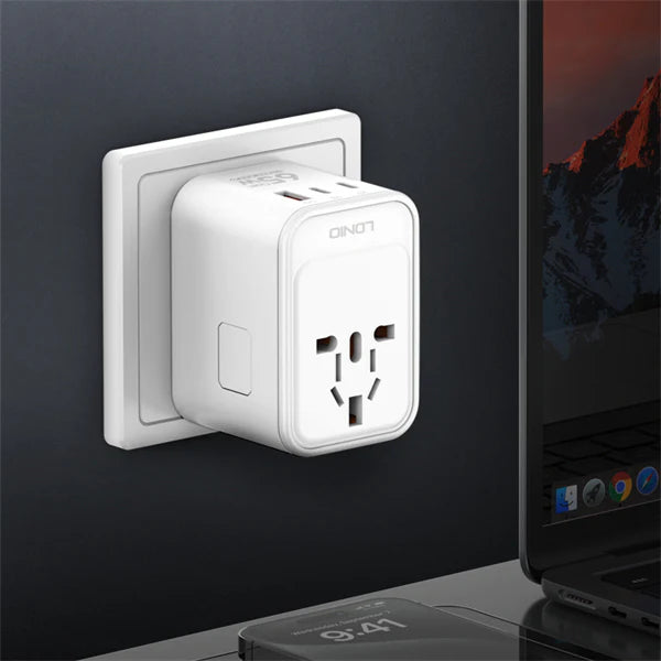 LDNIO Z6 GaN 65W Travel Adapter – 3 USB Port Global Charger