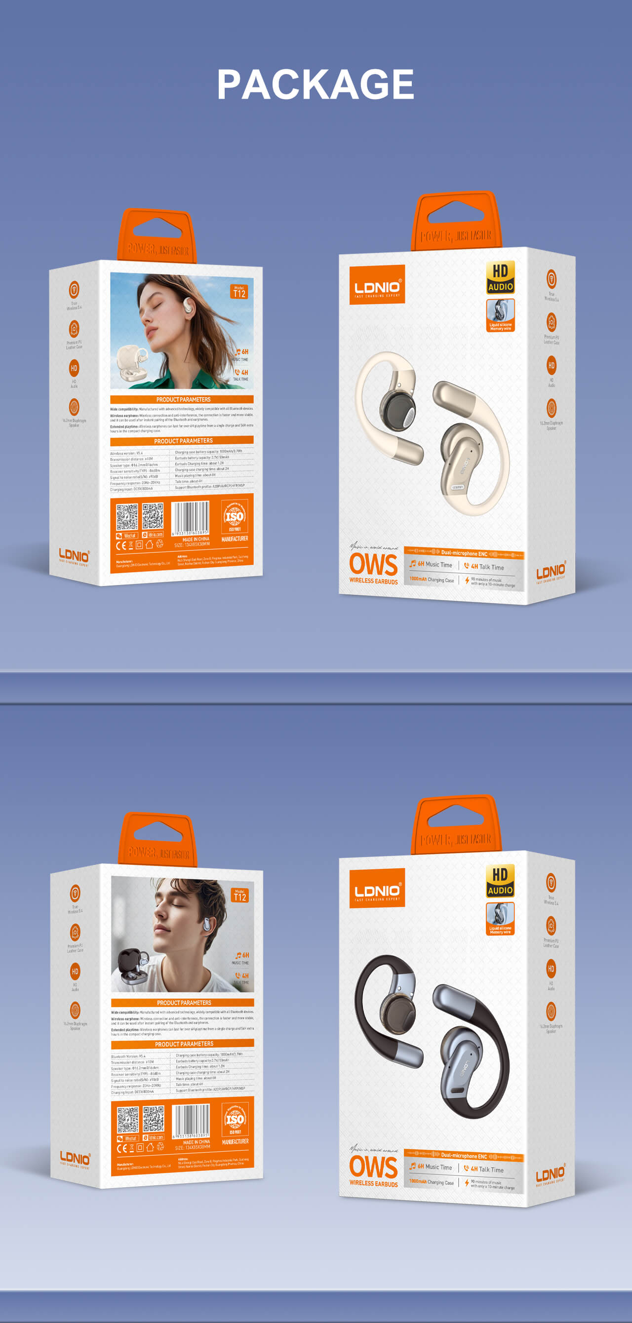 LDNIO T12 WIRELESS STEREO OVER-EAR HEADPHONES – BT 5.4