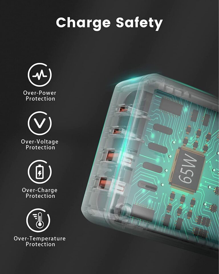 LDNIO 65W 4-PORT DESKTOP USB-C CHARGING STATION A4808Q – SUPER FAST