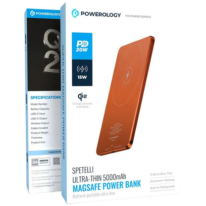 Powerology Ultra-Thin 5000mAh MagSafe Power Bank