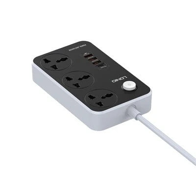 LDNIO SC3412 2500W Defender Series Power Strip – 20W USB-C PD + 3×QC3.0 (4 USB Ports + 3 AC Sockets)