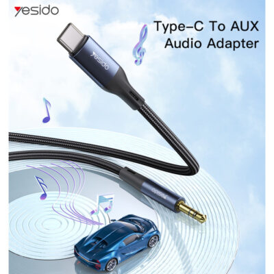 Yesido YAU36 Nylon Braid USB TC To 3.5mm Pin Audio Cable for Mobile Phone| Headphone USB C Aux Converter