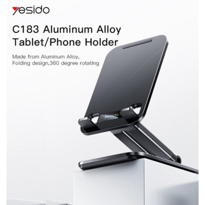 Yesido C183 Desktop Tablet Stands Aluminum Alloy Table Foldable Extend Support Desk Mobile Phone Holder