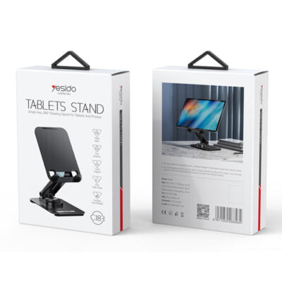 Yesido C183 Desktop Tablet Stands Aluminum Alloy Table Foldable Extend Support Desk Mobile Phone Holder