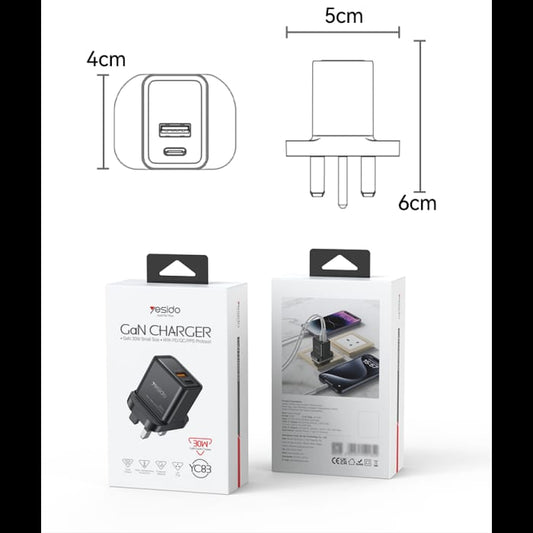 Yesido YC83 GaN Fast Charging Wall Charger