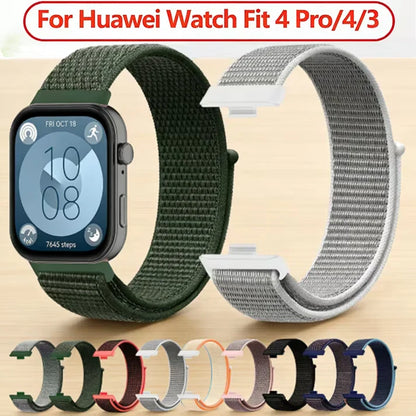 Huawei Watch Fit 3/4/4 Pro Nylon Loop Strap – Breathable Wristband