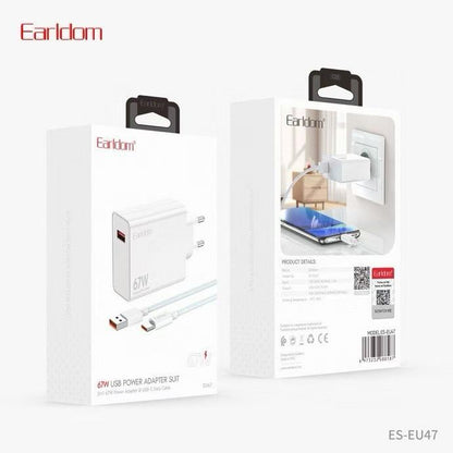 Earldom ES-EU47 67W Super Fast Charging Set (Adapter + USB-C Cable)