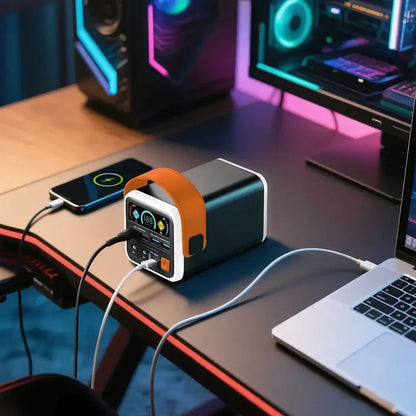 60,000mAh Power Bank Porodo Cappadoc Multi-Port TFT Display - Black