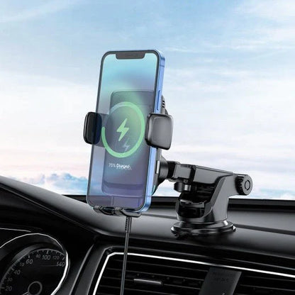 Hoco S35 15W Wireless Car Charger – Smart Alignment Air Vent Mount
