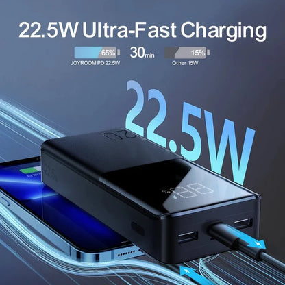 Joyroom JR-QP192 20000mAh Power Bank with LCD Display – 22.5W Fast Charging
