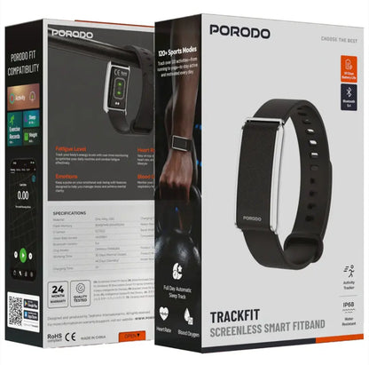 Porodo Trackfit Smart Fitness Band – Black