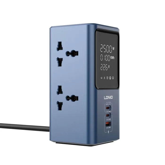 LDNIO Sc2 45W Power Strip — 4 Universal Outlets + 3 USB Ports