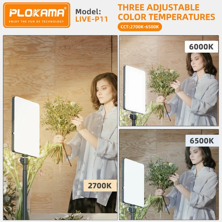 PLOKAMA LIVE-P11 LED Fill Light Panel Soft Studio Video Light