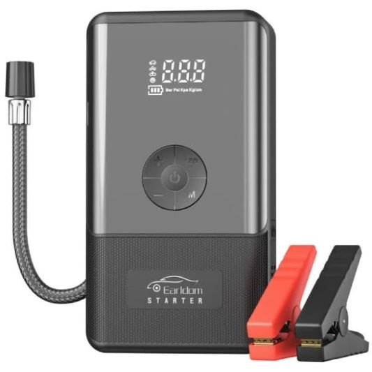 15000mAh Car Jump Starter with Air Compressor & Emergency LED Light