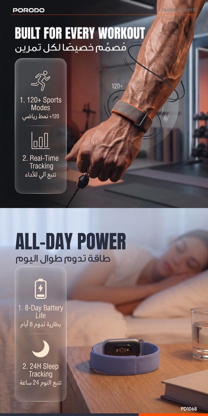 Porodo TrackFit Evo Smart Health Tracking Band
