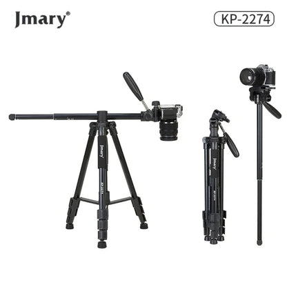Jmary KP-2274 Professional 4-Section Aluminum Tripod with Horizontal Axis